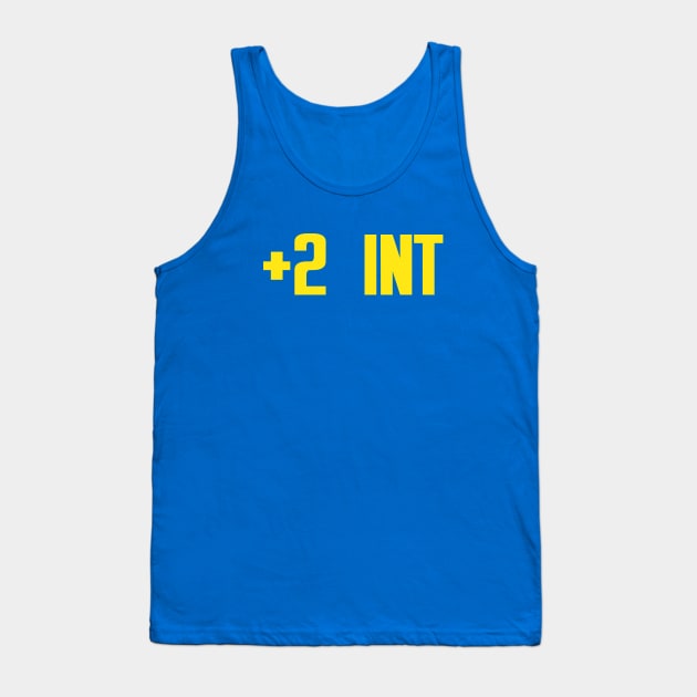 +2 Intelligence Tank Top by chuckfinleyart